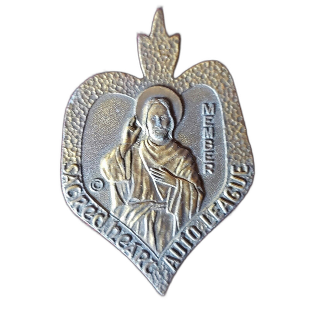 Sacred Heart Auto League Patina Brass Medal - 2-1/4" x 1-1/2" Walls, Mississippi